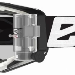 EKS BRAND GOGGLE EKS-S XL CLEAR/BLACK W/CLEAR LENS ZIP OFF SYSTEM #067-10990