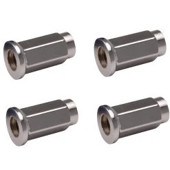 (4 Pack) ITP Flat Base Chrome Lug Nut #105427-P