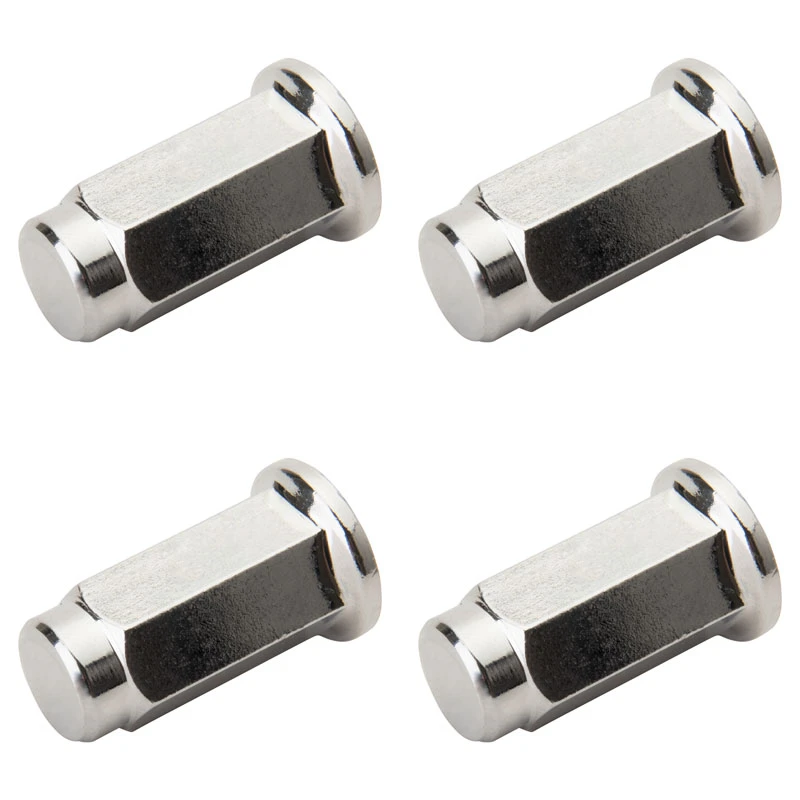 (4 Pack) ITP Flat Base Chrome Lug Nut #105427-P - Image 3