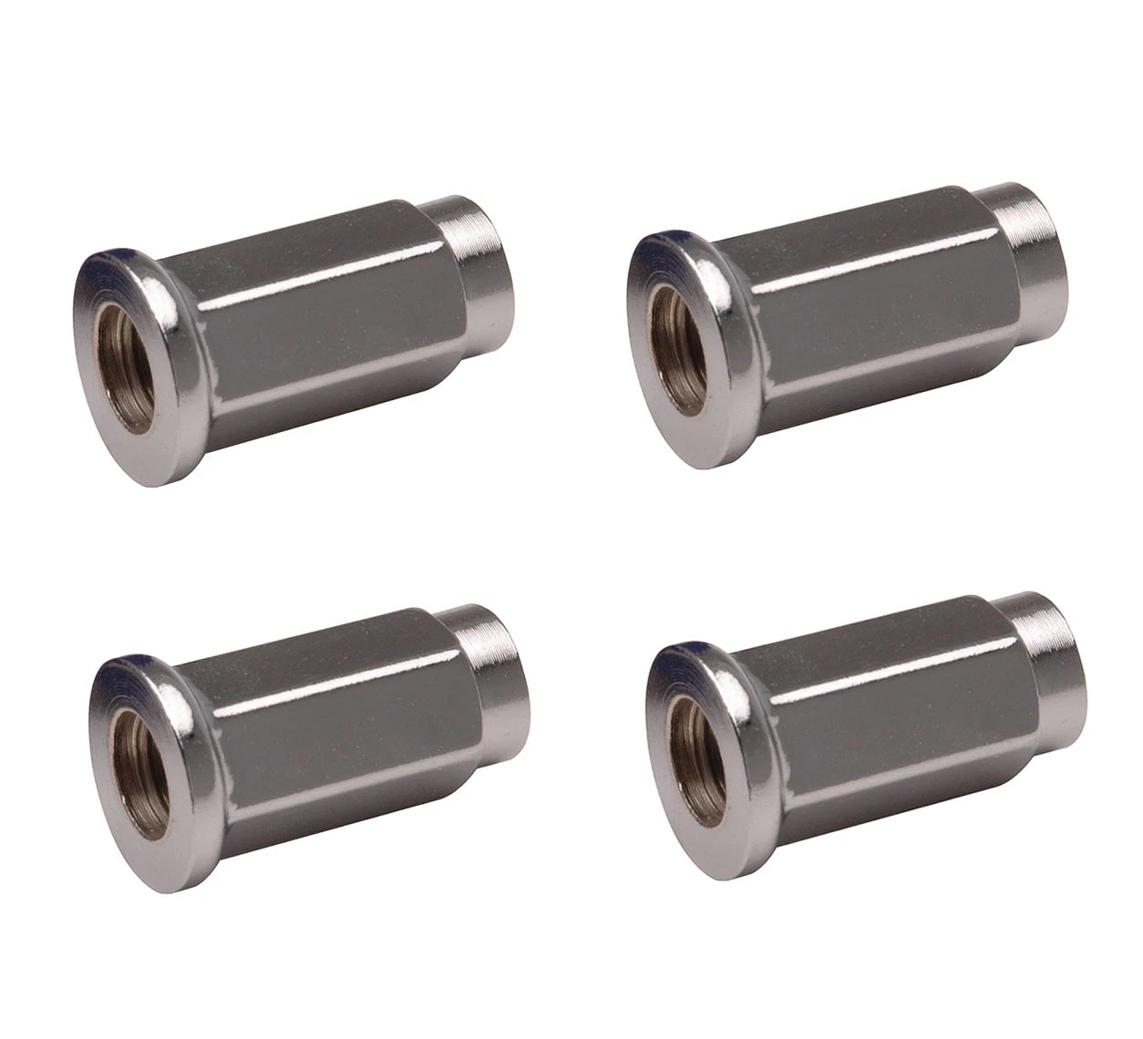 (4 Pack) ITP Flat Base Chrome Lug Nut #105427-P