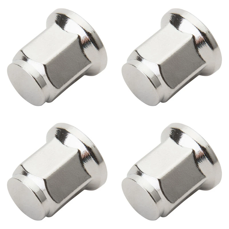 (4 Pack) ITP Flat Base Chrome Lug Nut #105427-P - Image 4