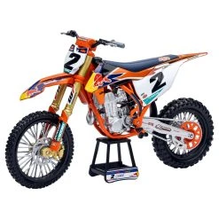 New Ray Die-Cast Red Bull KTM Cooper Webb #2 With #1 Sticker Plate Motorcycle Replica 1:10 Scale #58213